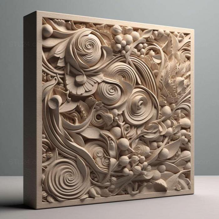 Patterns and decorations (stl Nanosellini 3, PATTERN_915) 3D models for cnc